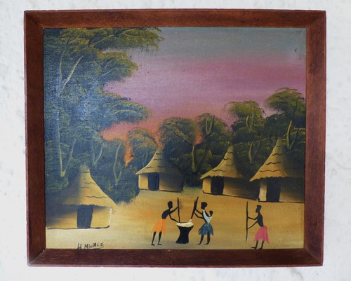 Original wood frame tribal art - frame,