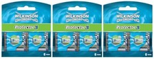 Wilkinson Sword Protector 3 Razor Blades 24 Pack Mens Shaving Genuine