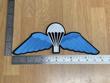 British Parachute Airborne Wings - Embroidered - Sew On Biker LARGE Back Patch