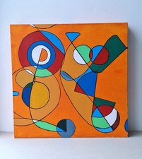 Dean Ashby Original Acrylic Painting Contemporary Wall Art Signed 50cmx50cm