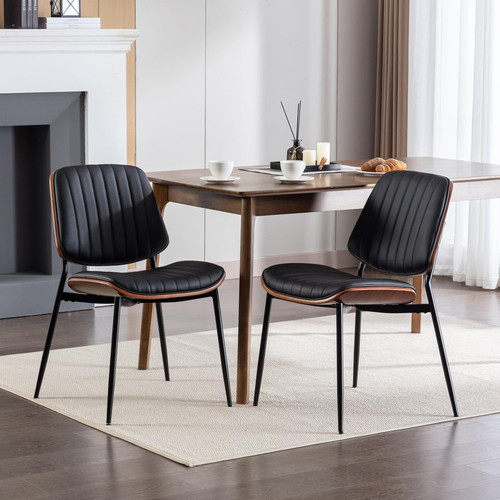 Retro faux leather dining - faux,