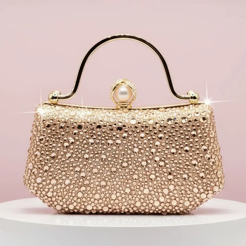 Crystal pearl evening clutch - &,