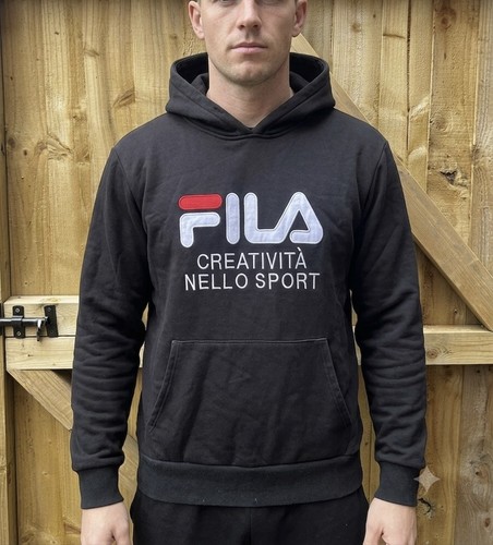 Fila white line black - line, hoodie