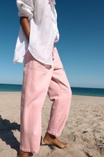 ZARA PINK CASUAL TROUSERS