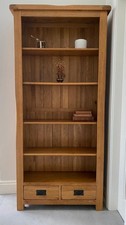 Orig. Rustic Solid Oak Large Bookcase 190x89x30cm_Oak furnitureland. Superb Cond