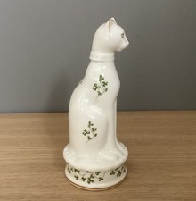 VTG Royal Tara Fine Bone China Cat  Figurine with Shamrock’s Handmade in Galway