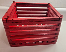 Vintage Old Red Slotted wood