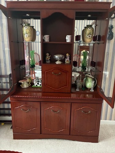 Mahogany display cabinet - mahogany,