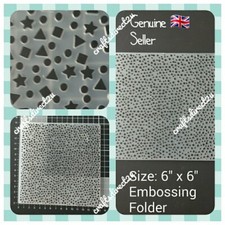Embossing Folder - SHAPES - STAR - CIRCLE - SQUARE - TRIANGLE - 6" X 6" - Crafts