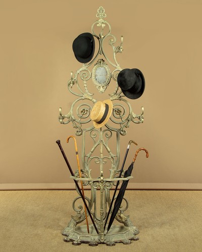 Antique cast iron hall stand - antique,