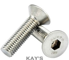 M4 M5 M6 M8 M10 COUNTERSUNK SCREWS ALLEN KEY SOCKET BOLTS A4 STAINLESS STEEL 316