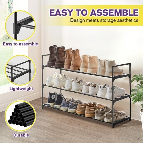 Tier metal shoe rack - 3, storage