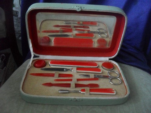 Vintage art deco boxed red - vintage,