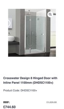 Crosswater Design 8 Hinged