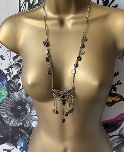 Boho antique gold long - antique,
