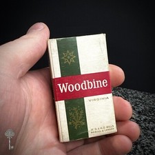 WOODBINE CIGARETTE BOX VINTAGE TOBACCO COLLECTIBLE PACKAGING ADVERTISING RARE