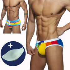 Rainbow Striped Men's Swim