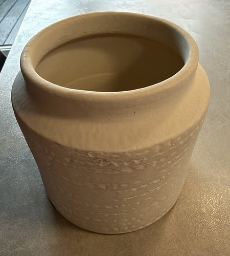 Used ceramic clay flowerpot - used, in