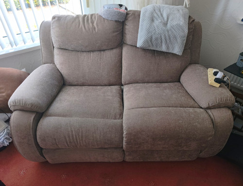 Beige fabric seater - beige, power