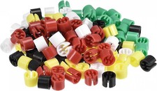 sourcing map Clothes Hanger Marker Blank 3.5mm Rod Fit 5 Colours Pack of 200