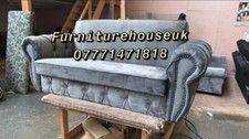 Three Seater Bed Settee Sofa In Black Plush Velvet With Storage
