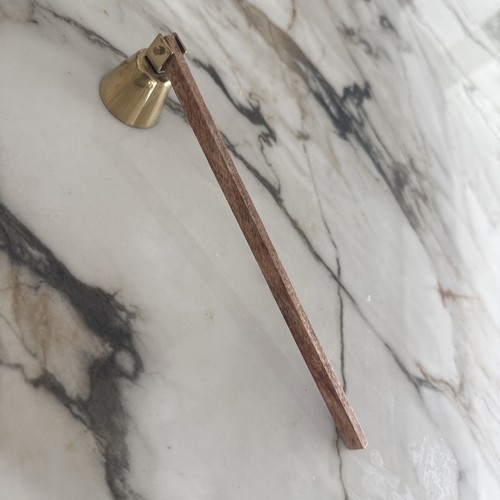 Brass and wood - wood, snuffer