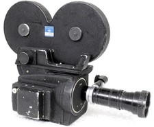 Bach Auricon 16mm FILM CINE MOVIE CAMERA CM-72 C1950, Angenieux 12-120 Zoom Lens