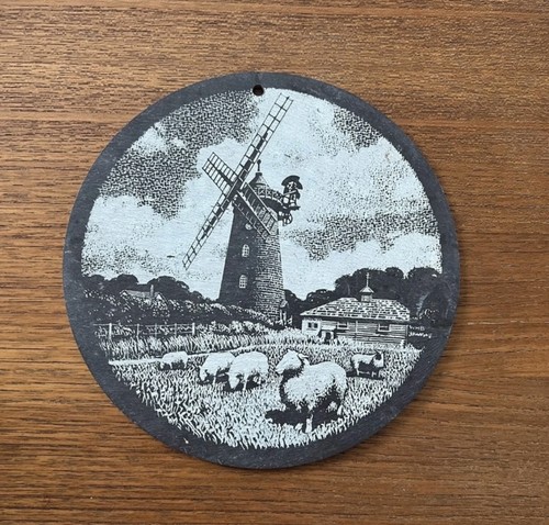 Vintage slate plate picture - slate,