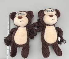 Dog Toy Plush Monkey x 2 Pack