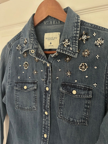 Denim western ladies shirt - denim,