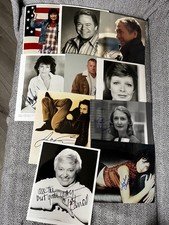 10 HAND SIGNED PHOTOS JOB LOT ACTORS AND ACTRESSES TV AND MOVIES all 10x8 Inch  