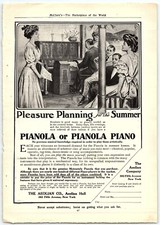 c1900 THE AEOLIAN PIANO COMPANY PIANOLA PIANOLA PIANO FULL PAGE PRINT AD Z6214