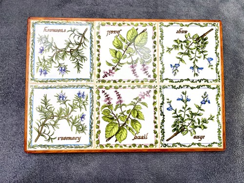 Botanical herb ceramic tile - ceramic,