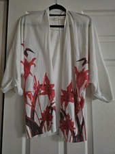 Zara Knit Cardigan Floral Worn