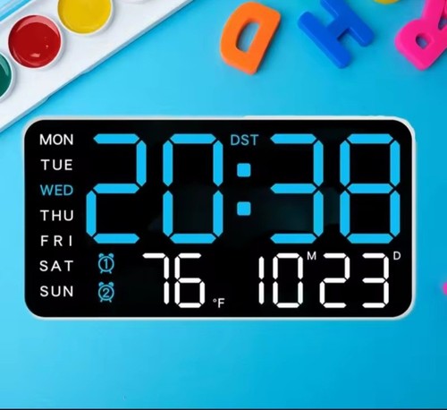 Large led digital wall - large, clock