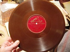 Brown wax berliner gramophone - wax,