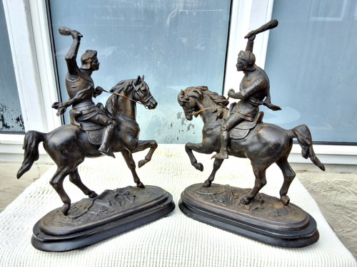 Pair antique french patinated - pair,
