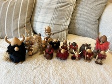 Wooden Danish Viking Figurines Gonk Collection Vintage Made in Denmark