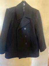 Genuine U.S. Navy Deck Jacket Wool Peacoat Black Size Medium Mil-tec