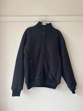 Schott NYC Men’s Black Sherpa Lined Zip Fleece Jacket Size Large