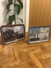 Pair of Worcester Ware Trays -