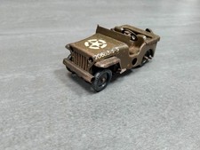 Tri-ang Minic No. 78M - U.S. Army Jeep steel toy car clockwork mechanism missing