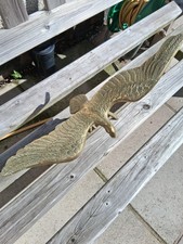 Brass Eagle On Perch Antique