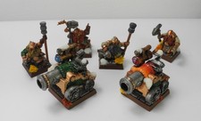 2 Converted SKULL PASS DWARF CANNONS +4 CREW Plastic Dwarfs Army Well Painted 58