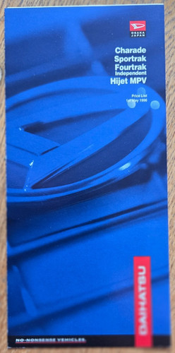 1996 daihatsu car brochure - 1996,
