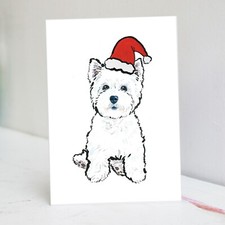 Westie Christmas Card