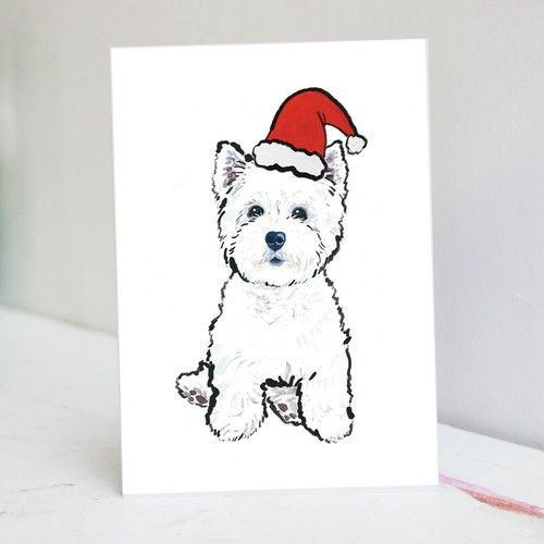 Westie christmas card - christmas,