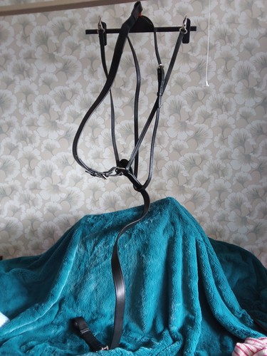 New black standing martingale - new.,