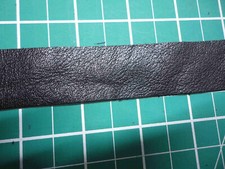 Single 1" strip Jet black grained  leather 1-1.2mm  (35" - 38")  :*BK769