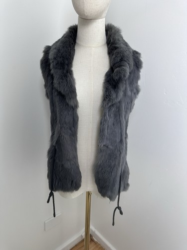 Mink fur vest genuine knit - mink,